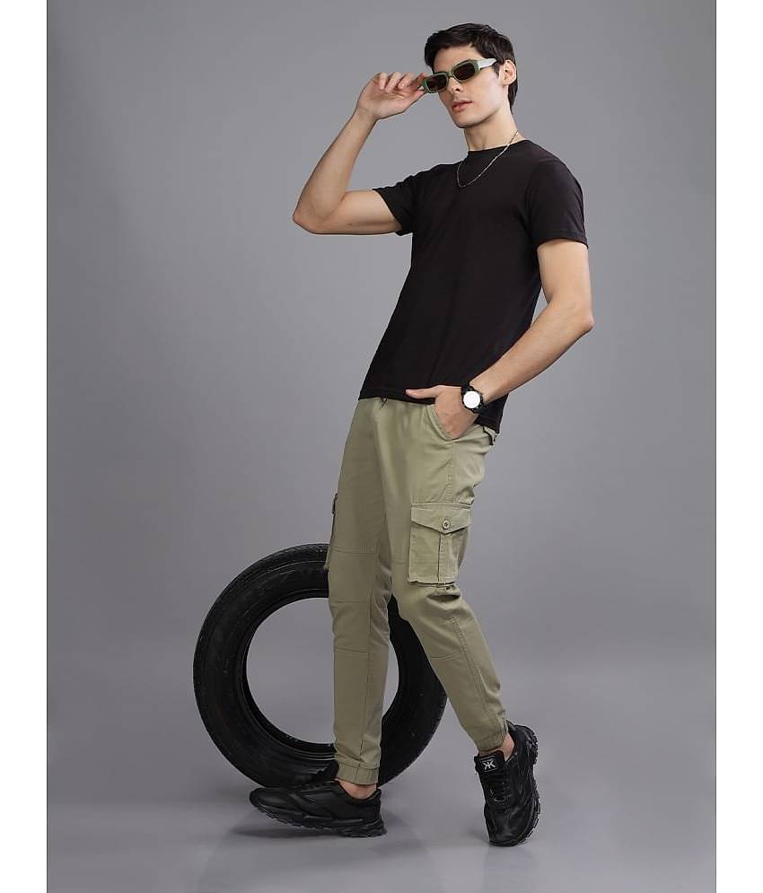 Paul Street Slim Flat Men's Cargos - Green ( Pack of 1 )