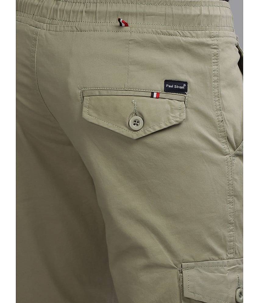 Paul Street Slim Flat Men's Cargos - Green ( Pack of 1 )
