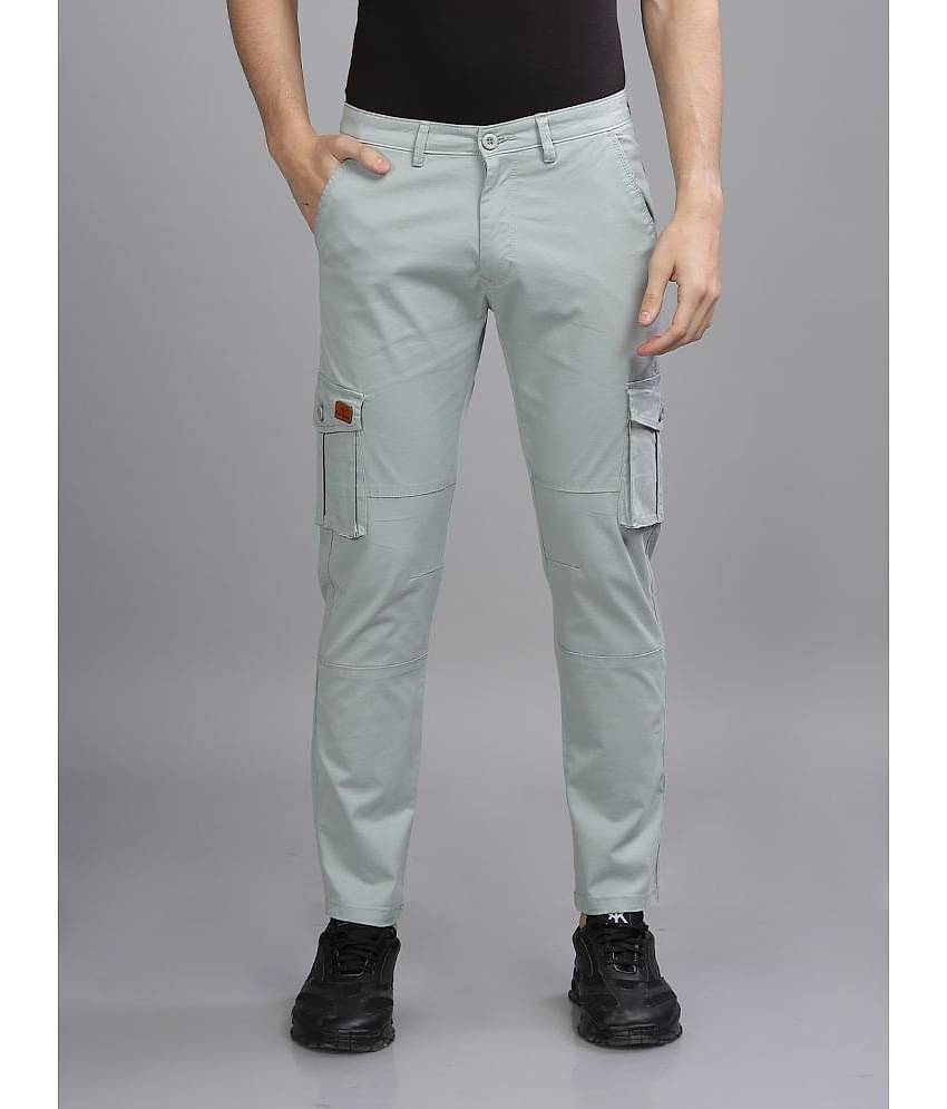 Paul Street Slim Flat Men's Cargos - Silver ( Pack of 1 )
