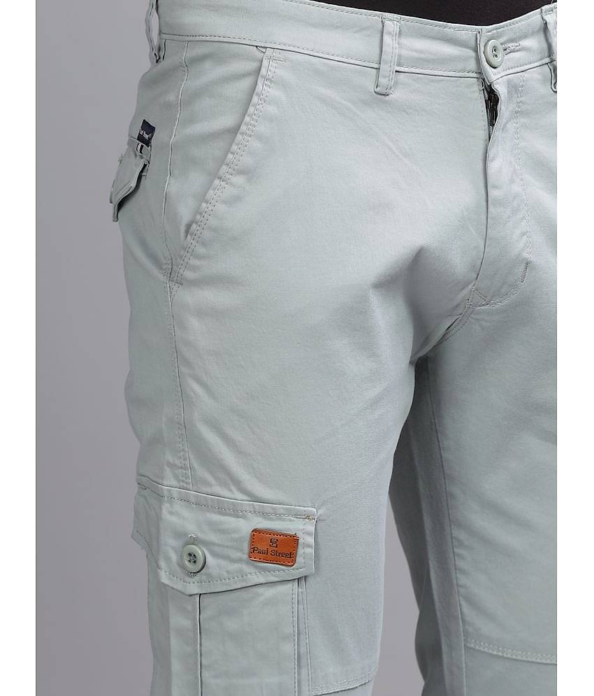 Paul Street Slim Flat Men's Cargos - Silver ( Pack of 1 )