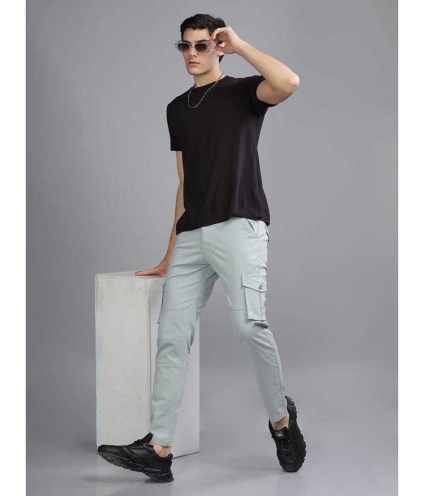 Paul Street Slim Flat Men's Cargos - Silver ( Pack of 1 )