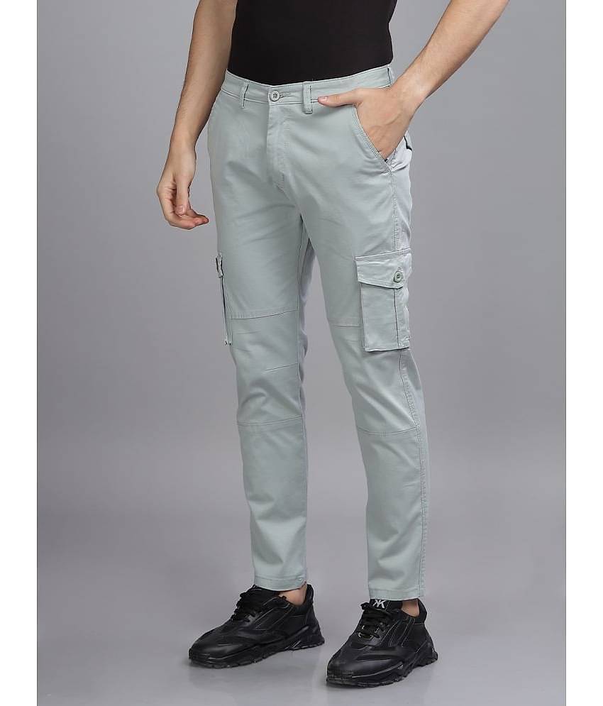 Paul Street Slim Flat Men's Cargos - Silver ( Pack of 1 )