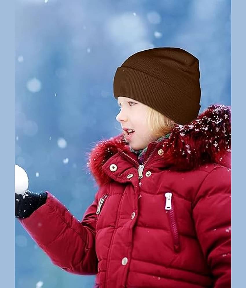 Penyan School Winter Woolen Cap Beanies Warm Cold Weather Beanie Hats for Boys or Girls (6 - 7 Years)