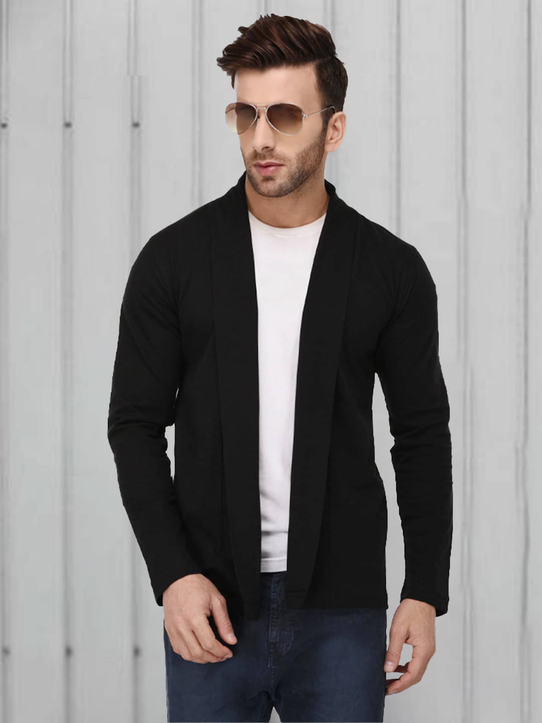 Rigo Cotton V-Neck Men's Full Sleeves Cardigan Sweater - Black ( Pack of 1 ) Rigo Cotton V-Neck Men's Full Sleeves Cardigan Sweater - Black ( Pack of 1 )