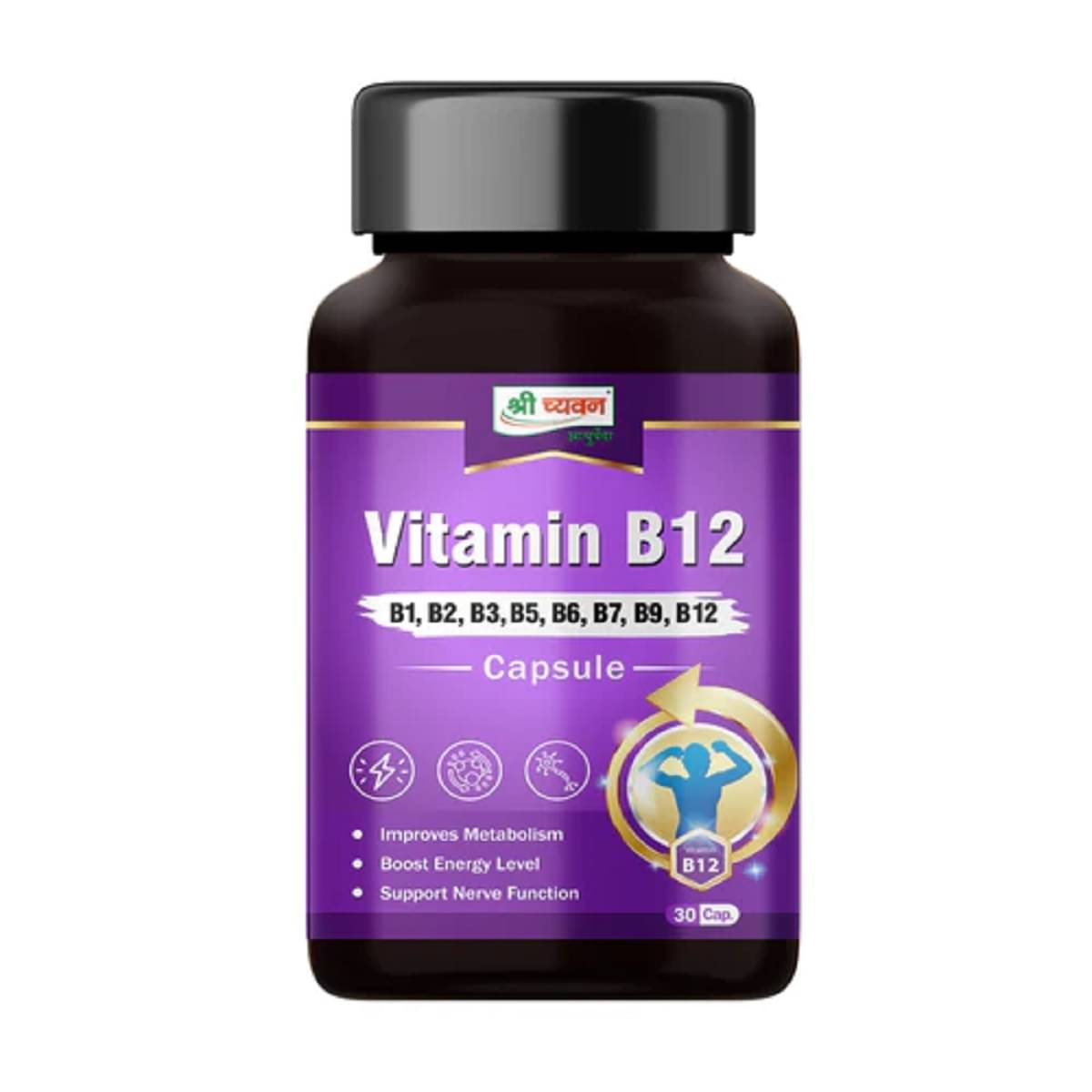     			Shri Chyawan Ayurved Shri Chyawan Vitamin B12 Capsule 30 No.S Pack of 1