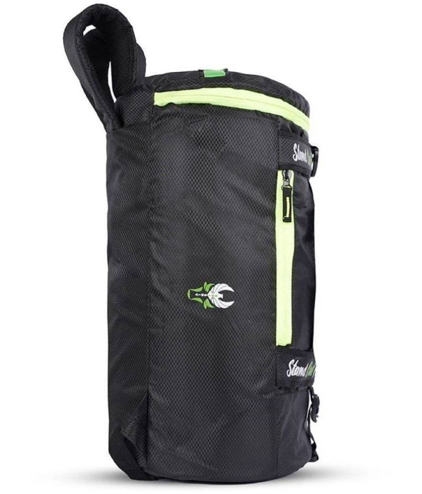     			krishiv 40 Ltrs Black Polyester Duffle Cum Backpack