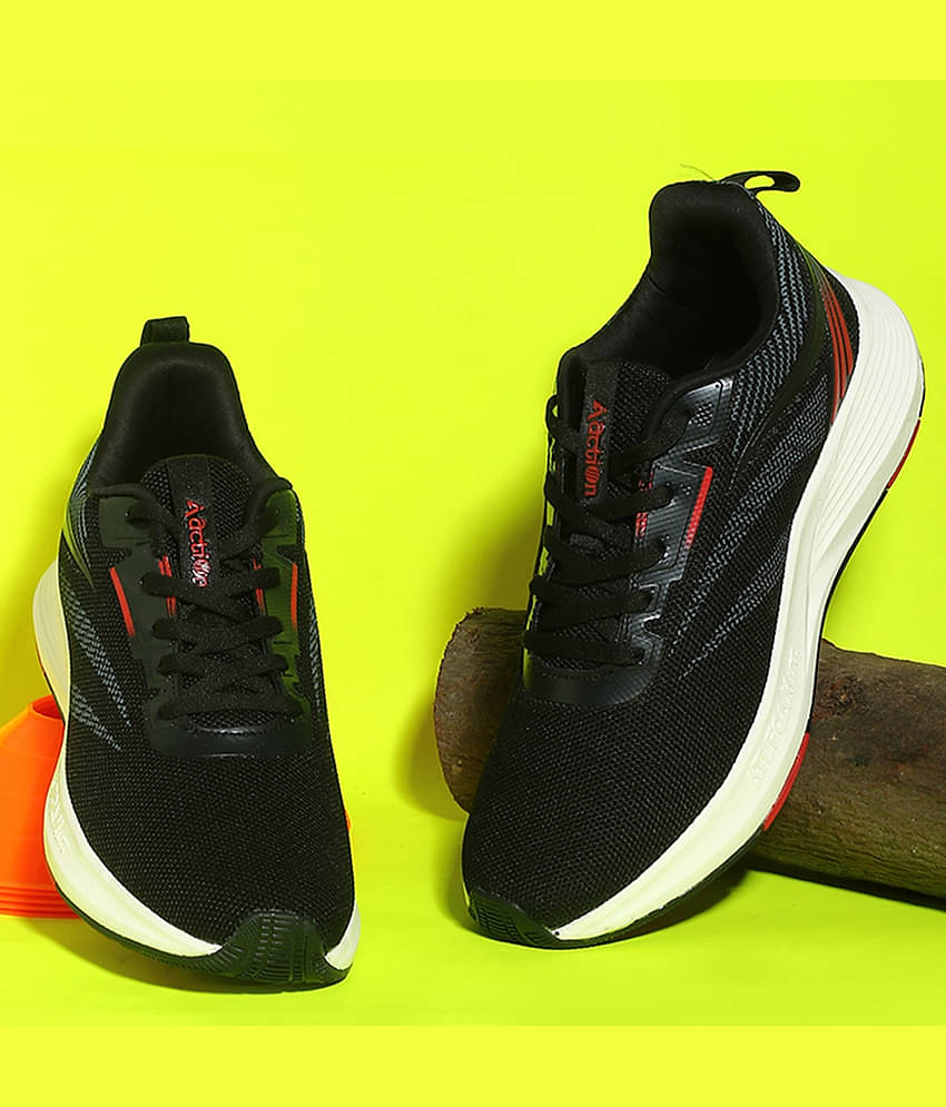 Action Sports Running Shoes Black Men's Sports Running Shoes