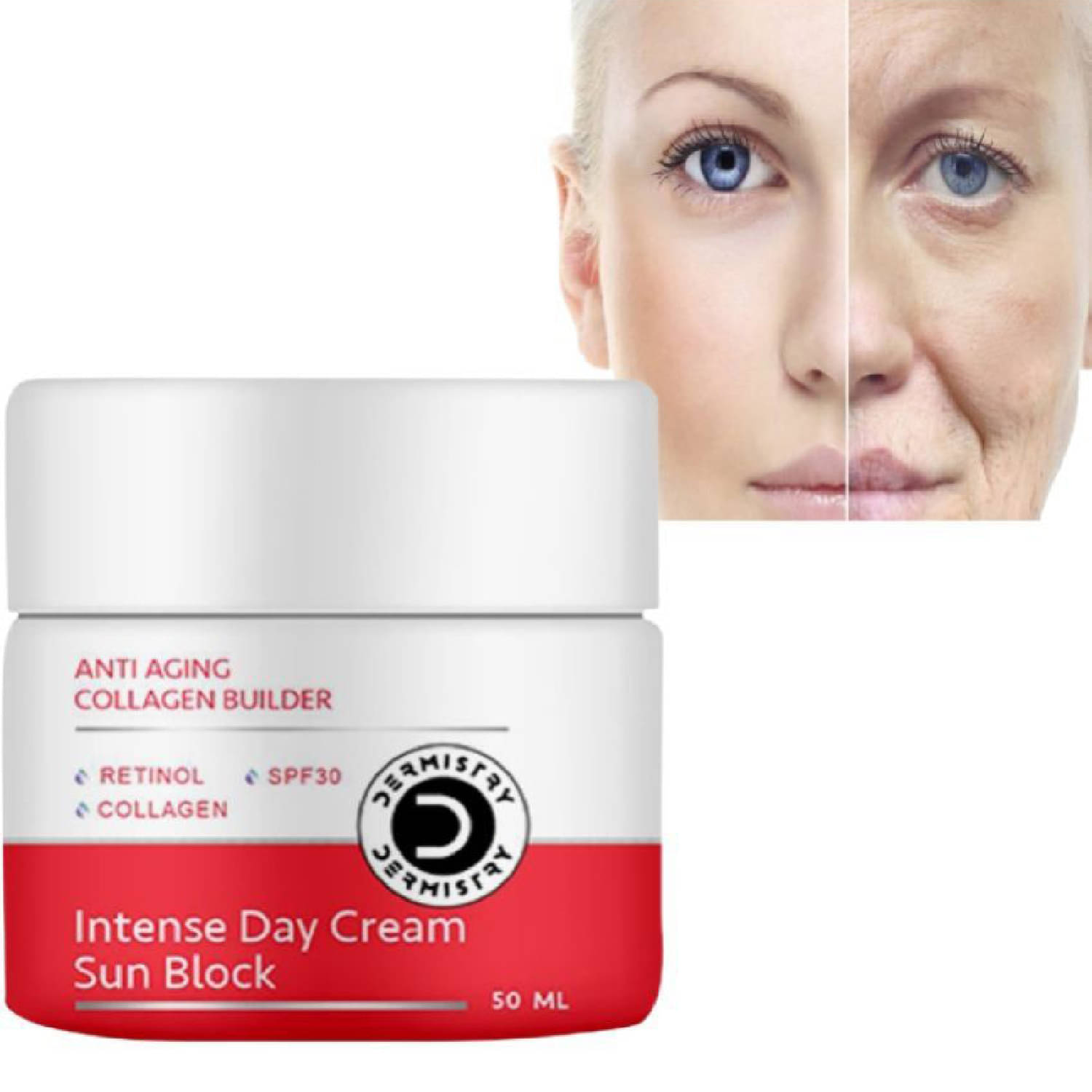 Dermistry Anti Aging Retinol Collagen SPF 30 Day Repair Cream Removes Fine Lines Wrinkles Puffiness Moisturizer Reverses Signs of Ageing Skin Repair Firming Brightening Lightening Transforming Use Capsule Face Wash Mask Pack Serum Facial Kit Crym Tabs-50ml     			Dermistry Anti Aging Retinol Collagen SPF 30 Day Repair Cream Removes Fine Lines Wrinkles Puffiness Moisturizer Reverses Signs of Ageing Skin Repair Firming Brightening Lightening Transforming Use Capsule Face Wash Mask Pack Serum Facial Kit Crym Tabs-50ml