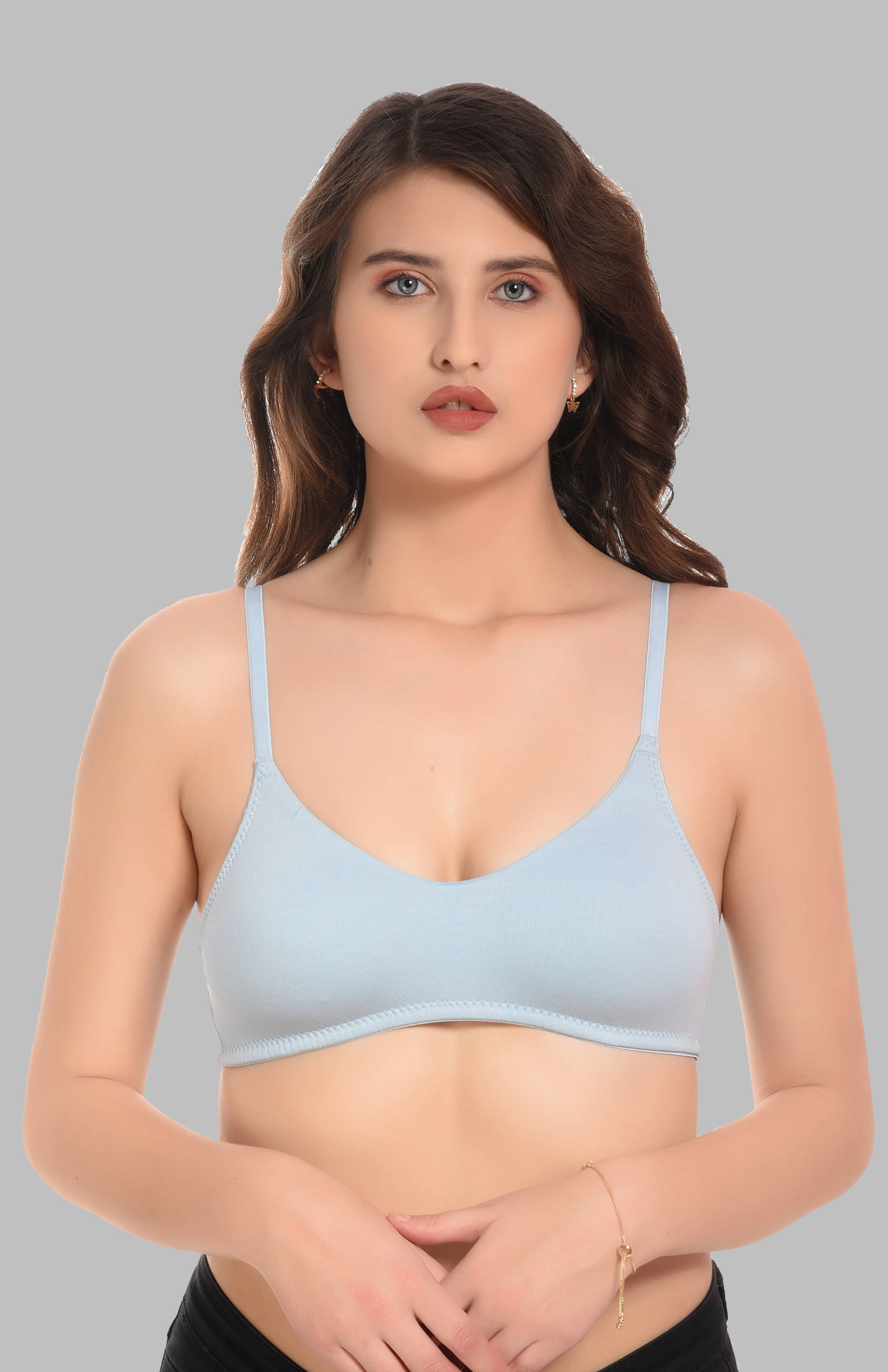     			Elina Cotton Non Padded Women's T-Shirt Bra ( Light Blue )