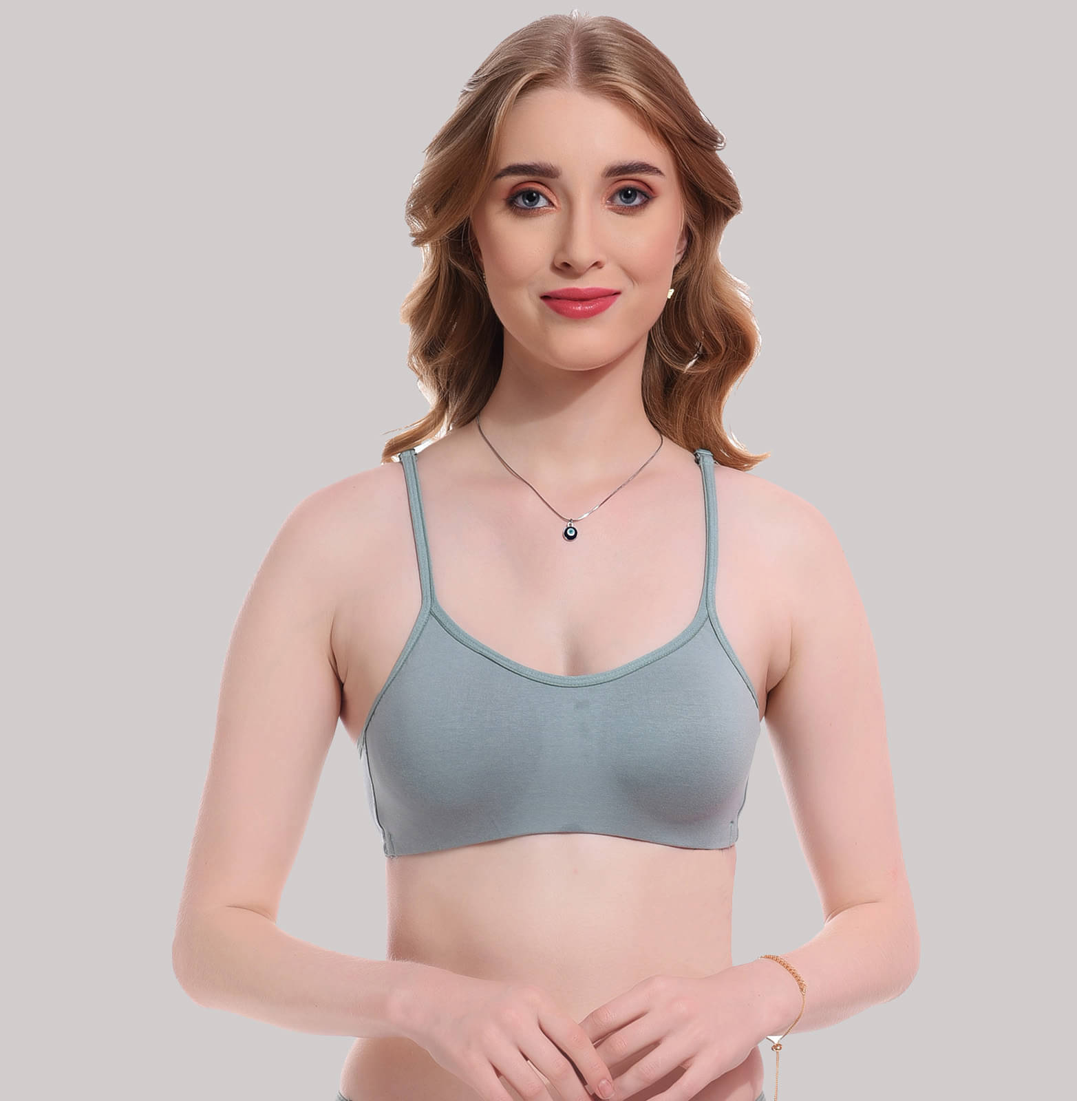     			Elina Cotton Non Padded Women's T-Shirt Bra ( Lime Green )