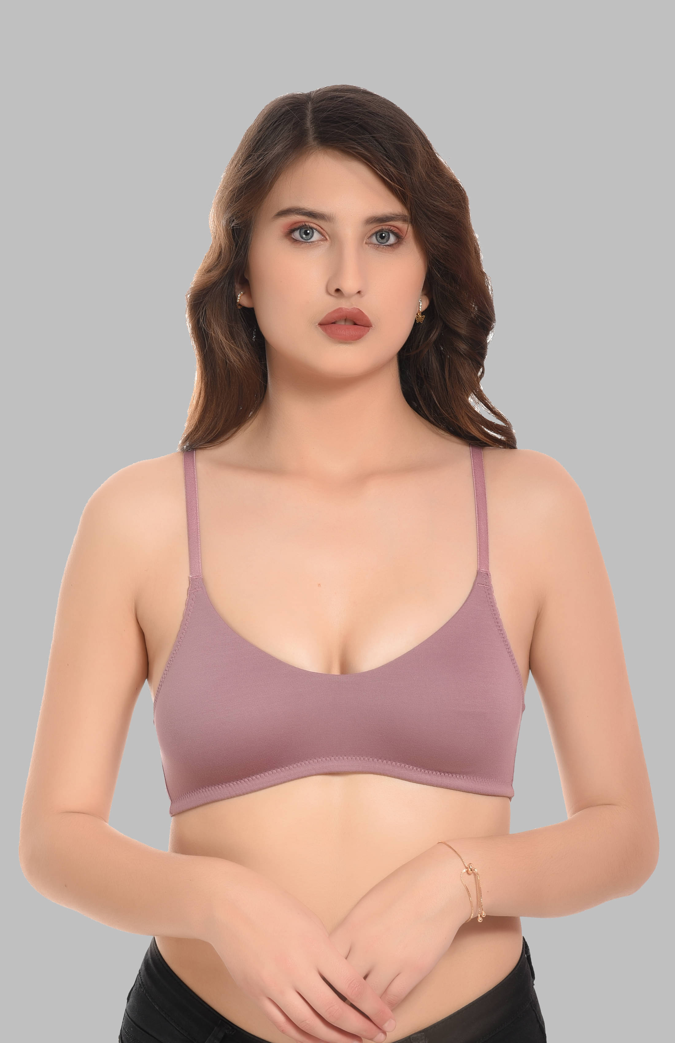     			Elina Cotton Non Padded Women's T-Shirt Bra ( Maroon )