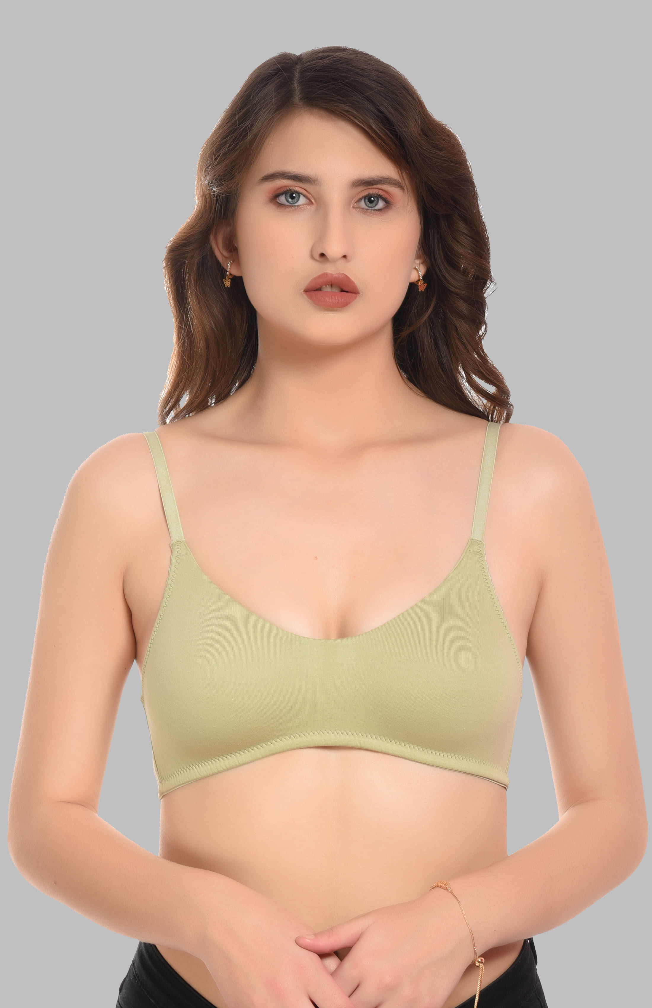     			Elina Cotton Non Padded Women's T-Shirt Bra ( Mint Green )