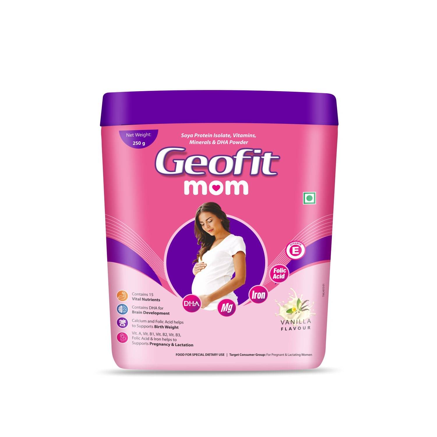 GEOFIT Mom Protein Powder - Supports birth weight, pregnancy & lactation, 250g GEOFIT Mom Protein Powder - Supports birth weight, pregnancy & lactation, 250g