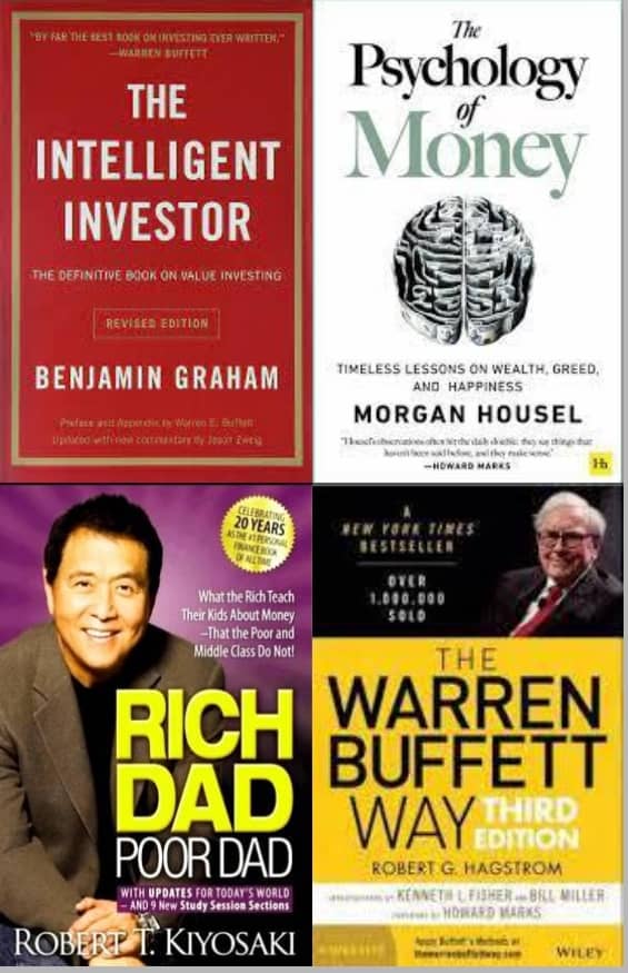 Intelligent Investor + The Psychology of Money + Rich Dad Poor Dad +  The Warran Buffet Way - Stationery | Buy online on ZillyBuy