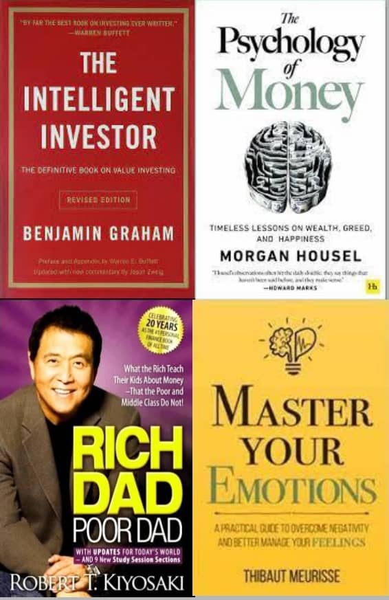 Intelligent Investor + The Psychology of Money + Rich Dad Poor Dad + Master Your Emotion - Stationery | Buy online on ZillyBuy