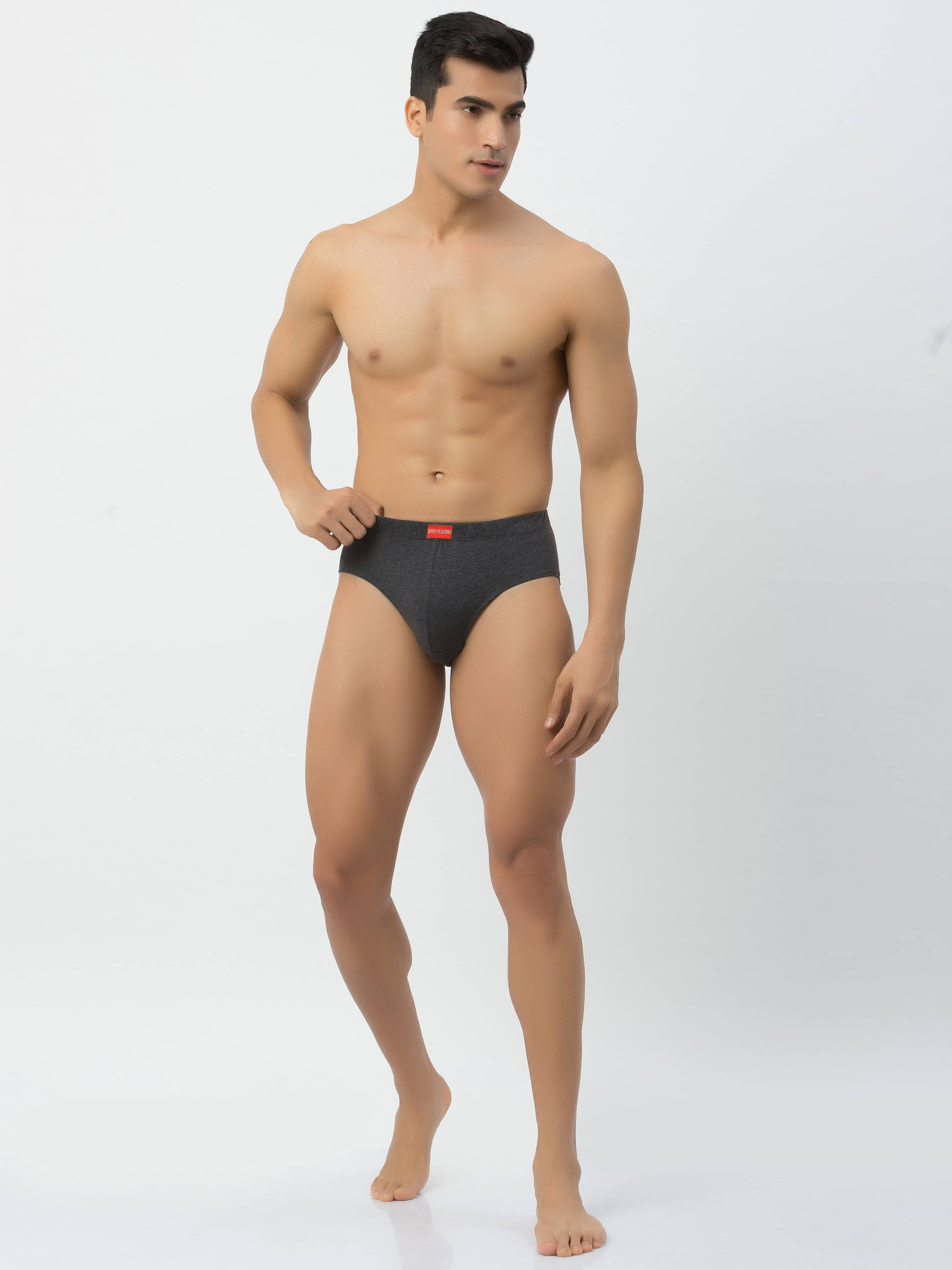 John Players Grey Melange John Players Briefs Cotton Men's Briefs ( Pack of 1 ) John Players Grey Melange John Players Briefs Cotton Men's Briefs ( Pack of 1 )
