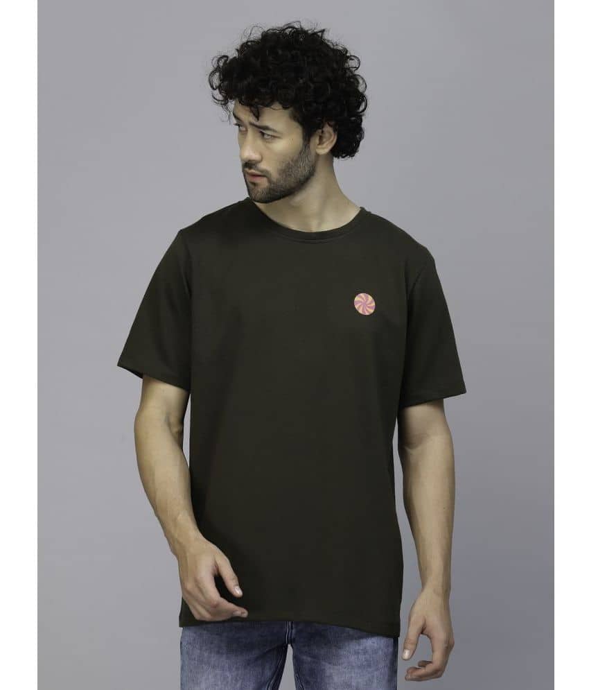 Rigo Pack of 1 100% Cotton Oversized Fit Men's T-Shirt ( Olive )