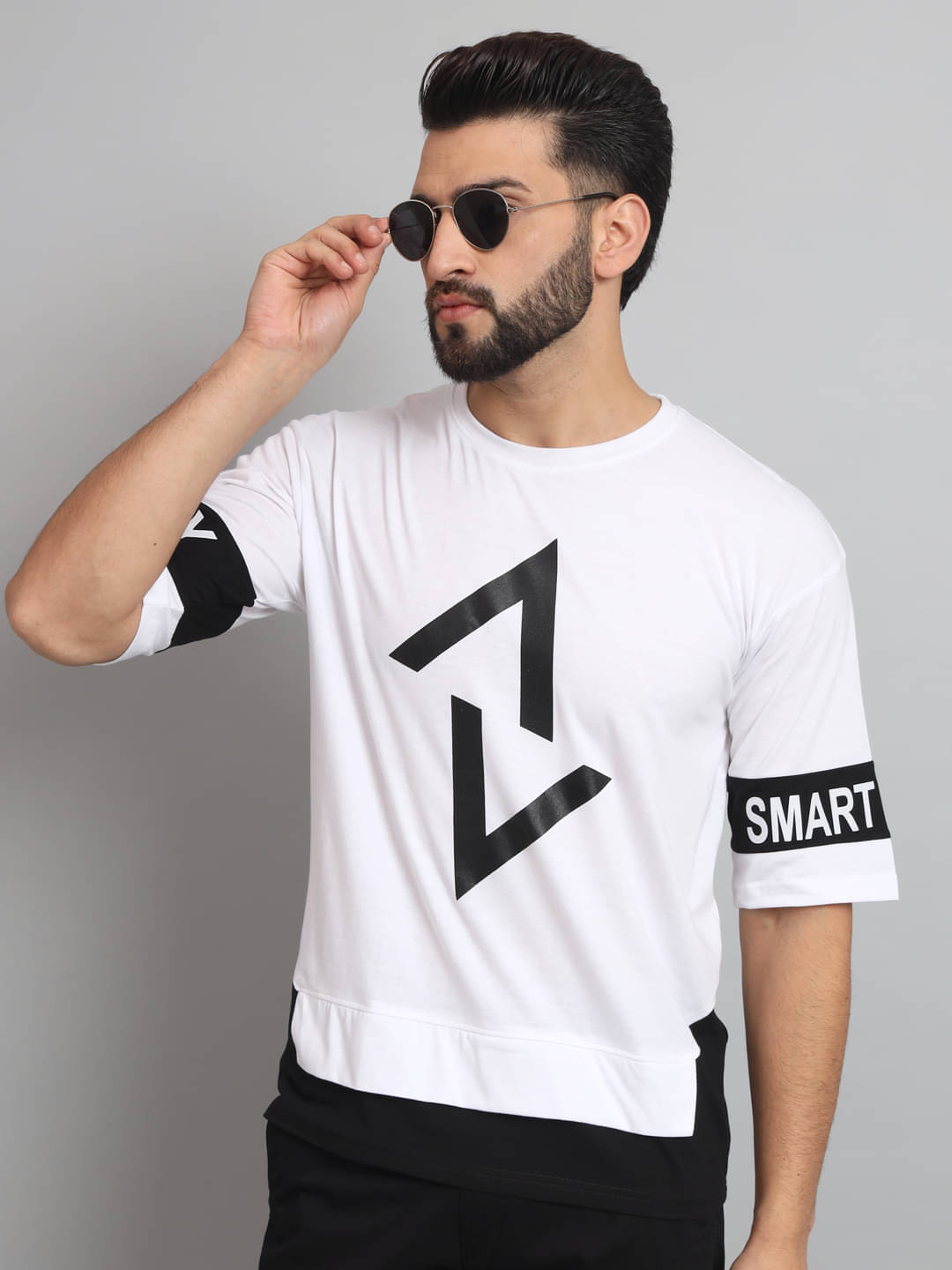     			EMERALD APPAREL TRADING Pack of 1 Cotton Blend Regular Fit Men's T-Shirt ( White )