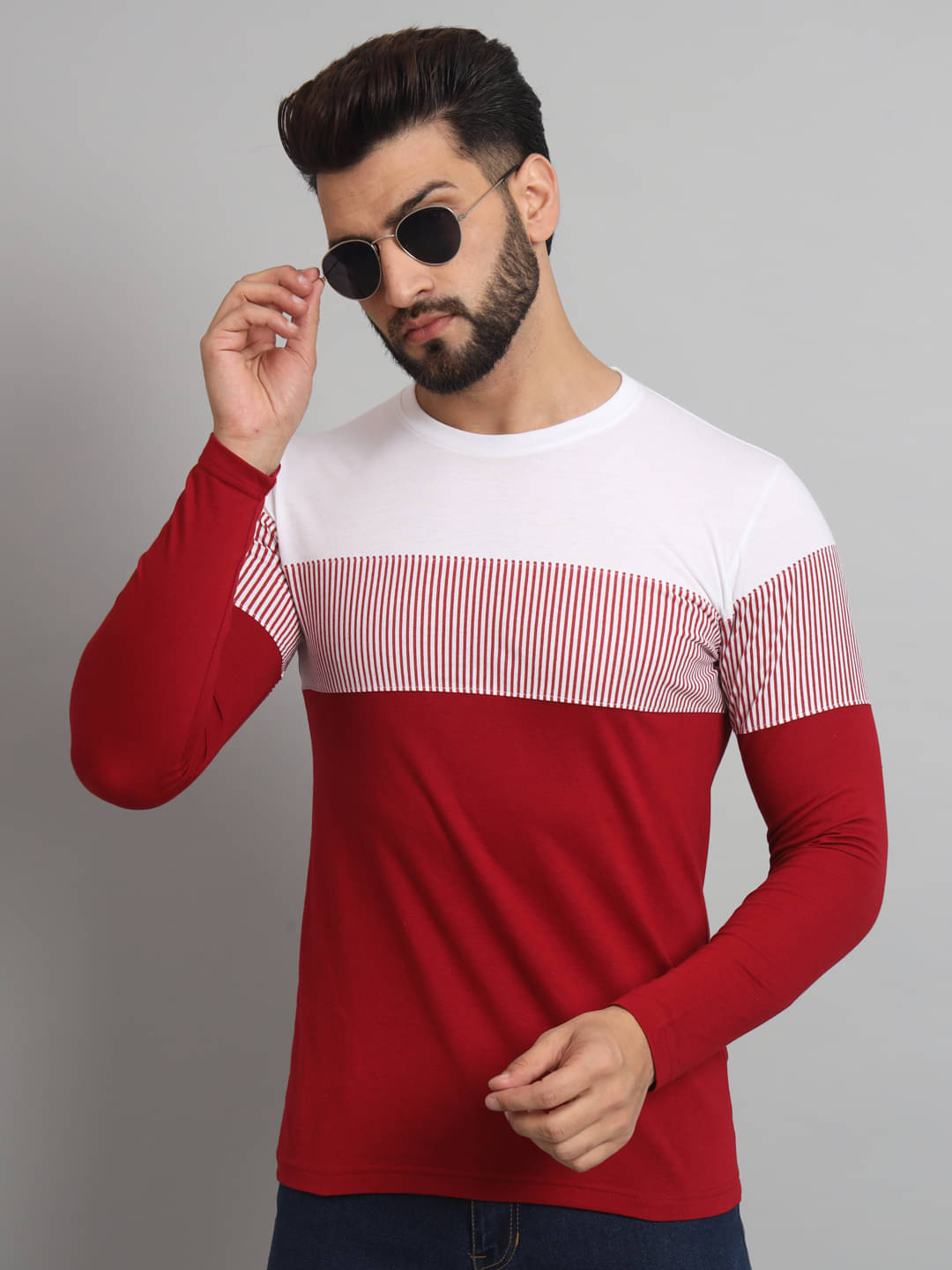 EMERALD APPAREL TRADING Pack of 1 Cotton Blend Regular Fit Men's T-Shirt ( Red ) EMERALD APPAREL TRADING Pack of 1 Cotton Blend Regular Fit Men's T-Shirt ( Red )