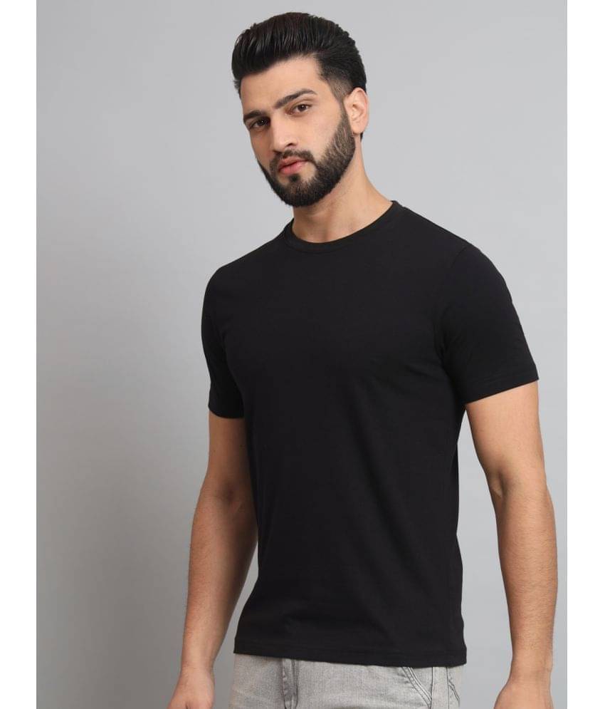     			EMERALD APPAREL TRADING Pack of 1 Cotton Blend Regular Fit Men's T-Shirt ( Black )