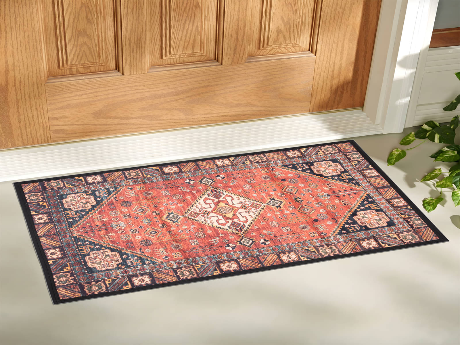     			Aazeem Beige Velvet Carpet Abstract 2x5 Ft