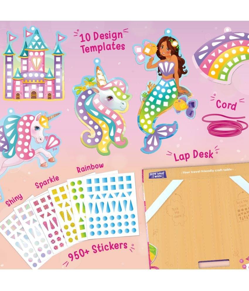     			Imagimake Mirror Mosaic : Princess & Unicorn |DIY Mosaic Art and Craft kit|Foil Sticker for kids|Toys For Girls | Birthday Gift For Girls