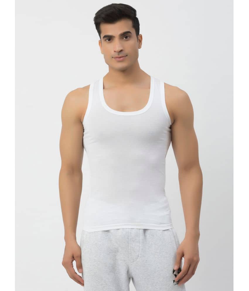 John Players White John Players Vest Cotton Men's Vest ( Pack of 1 ) - Nightwear & Loungewear | Buy online on ZillyBuy