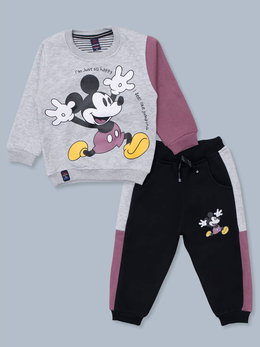     			Master Kids Pack of 1 Boys Fleece Sweatshirt & Trackpant Set ( Grey Melange )