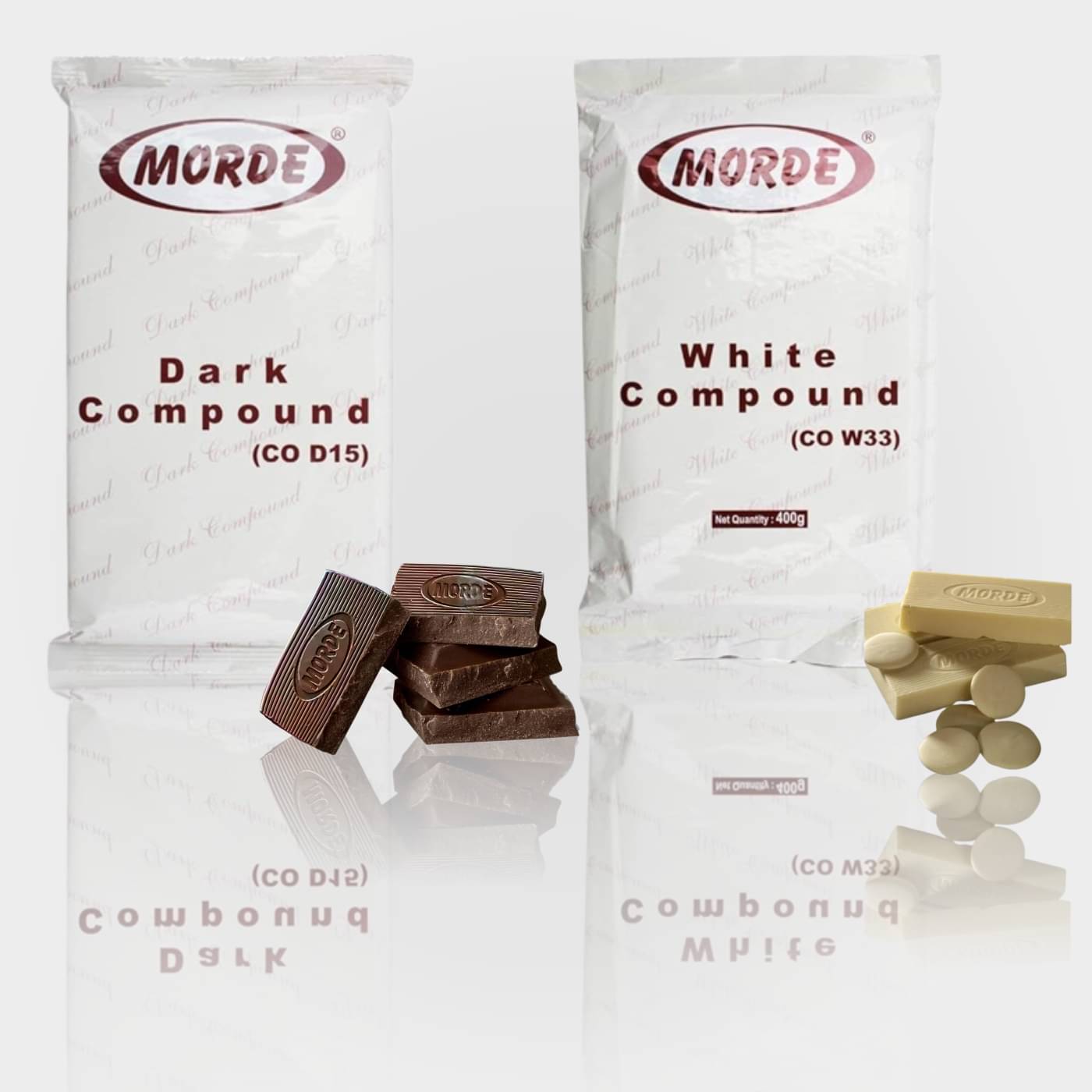 Morde Dark & White Compound Slab Assorted Chocolates 400 g Morde Dark & White Compound Slab Assorted Chocolates 400 g