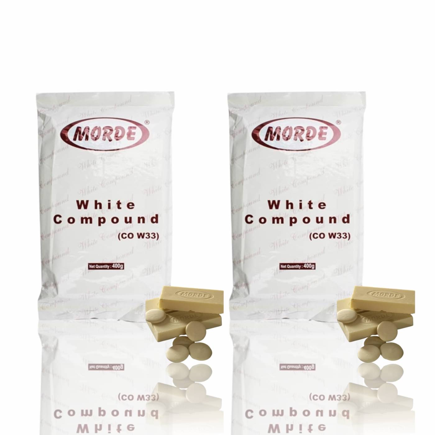     			Morde White Chocolate Compound Slab (CO-W33) Milk Chocolate 400 g