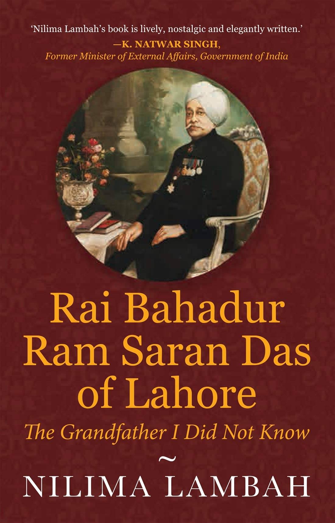     			RAI BAHADUR RAM SARAN DAS OF LAHORE