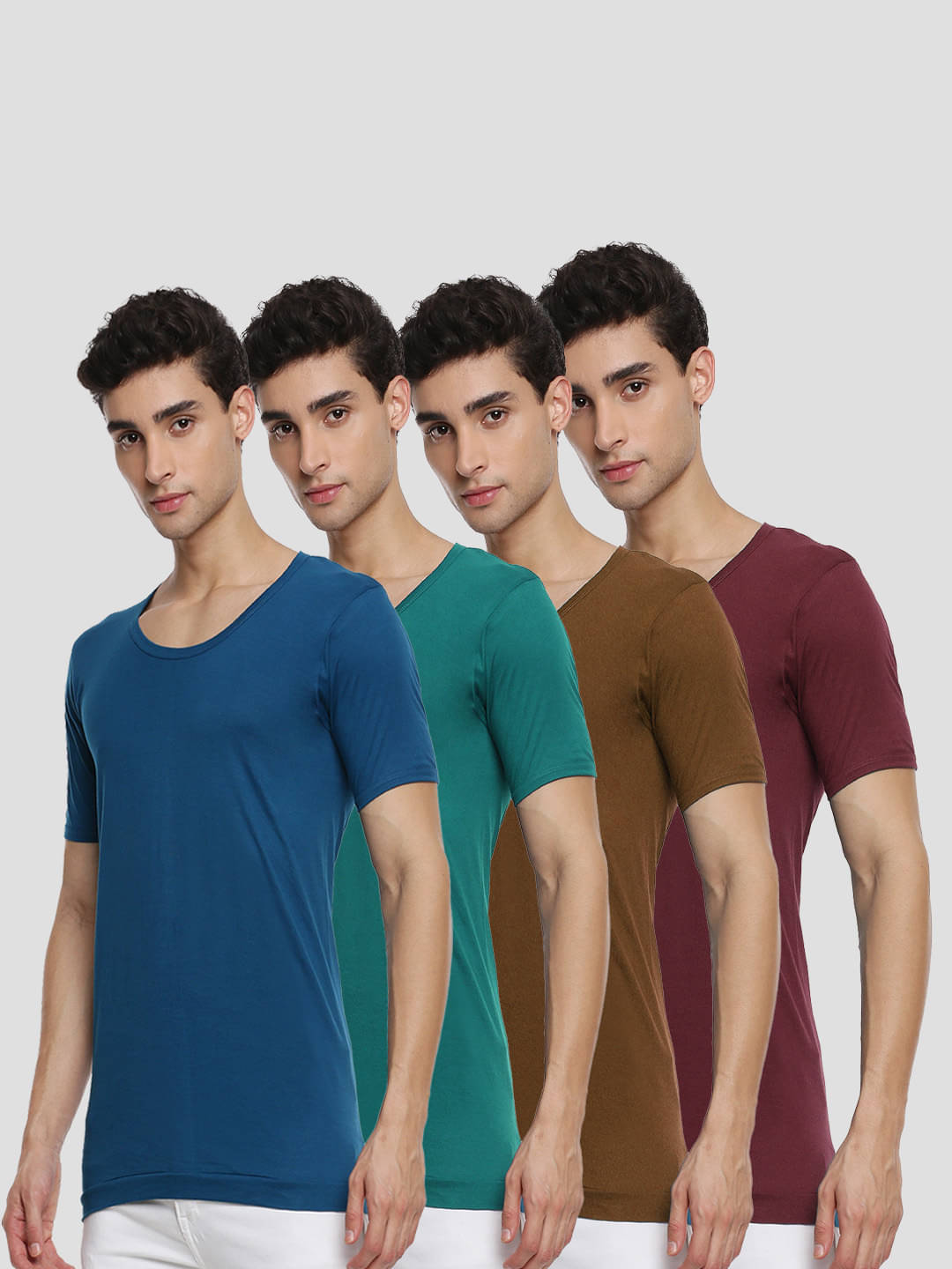 Ramraj cotton Pack of 4 Cotton Half Sleeve vest For Men ( Multi )     			Ramraj cotton Pack of 4 Cotton Half Sleeve vest For Men ( Multi )
