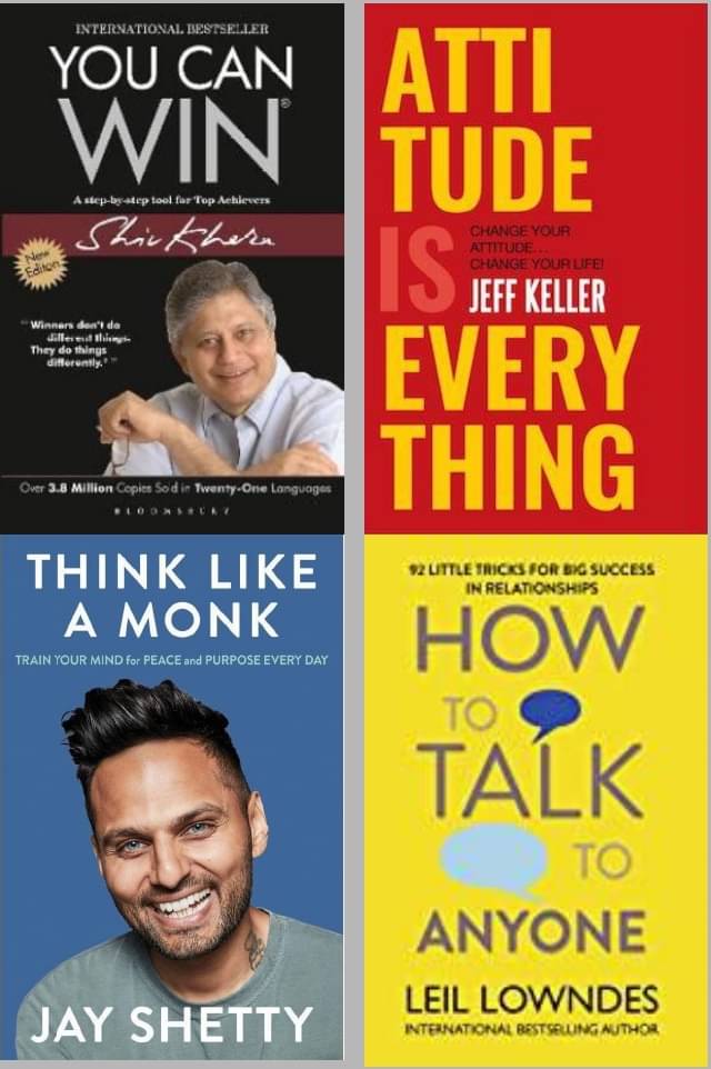     			You Can Win + Attitude Is Everything + How ToTalk Anyone + Think Like A Monk