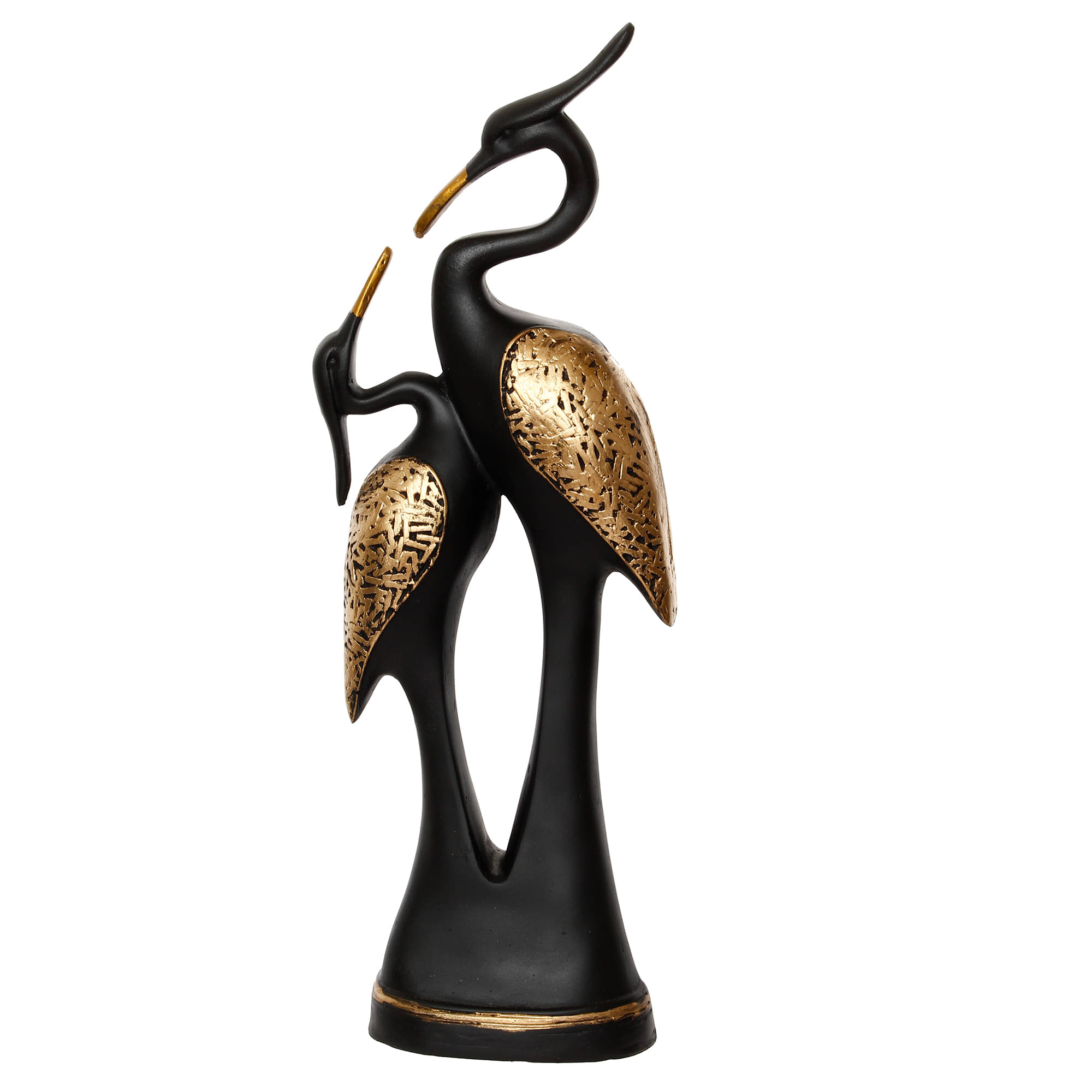 eCraftIndia Black & Gold-Toned Loving Swan Couple Decorative Showpiece     			eCraftIndia Black & Gold-Toned Loving Swan Couple Decorative Showpiece