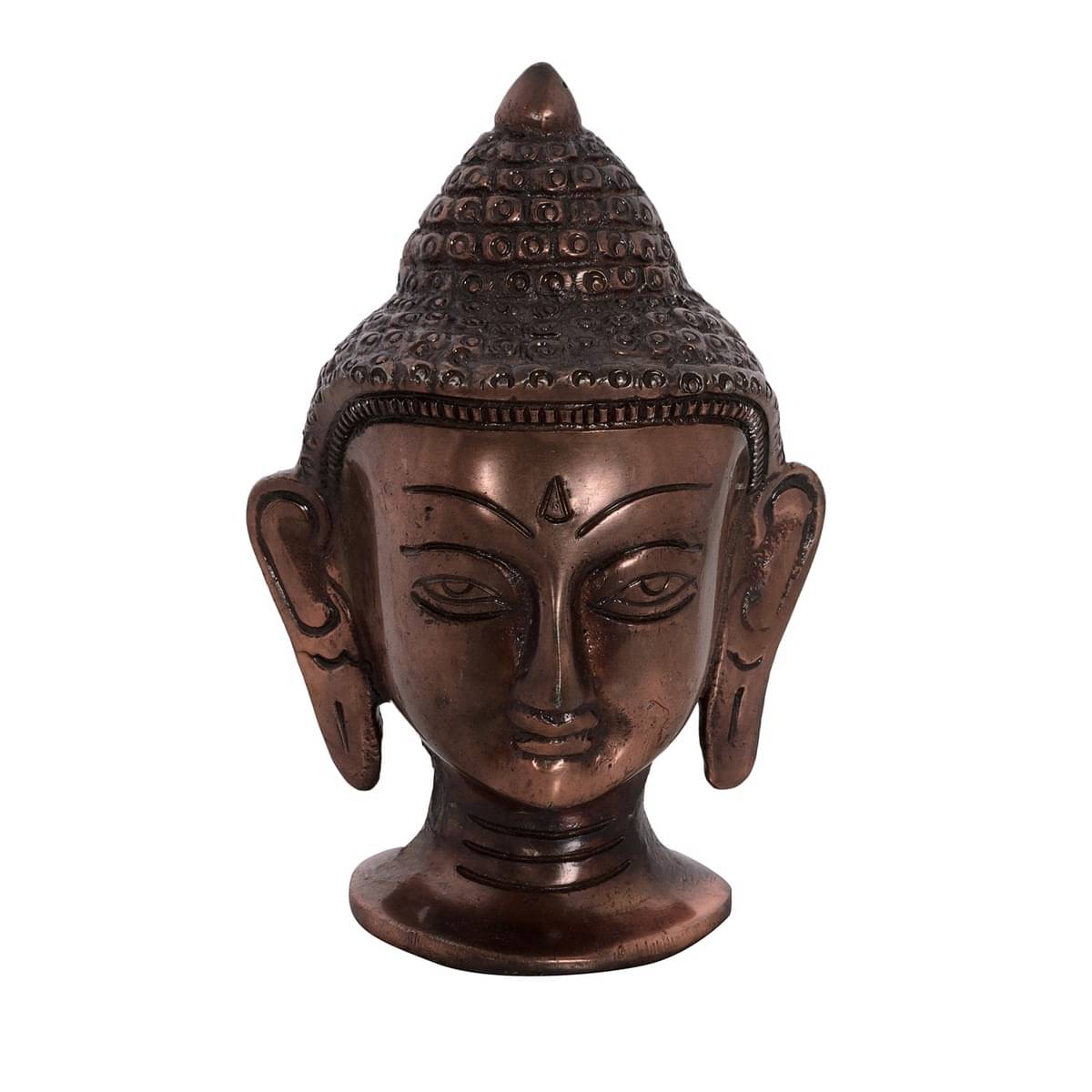 eCraftIndia Brown Meditating Buddha Head Showpiece eCraftIndia Brown Meditating Buddha Head Showpiece