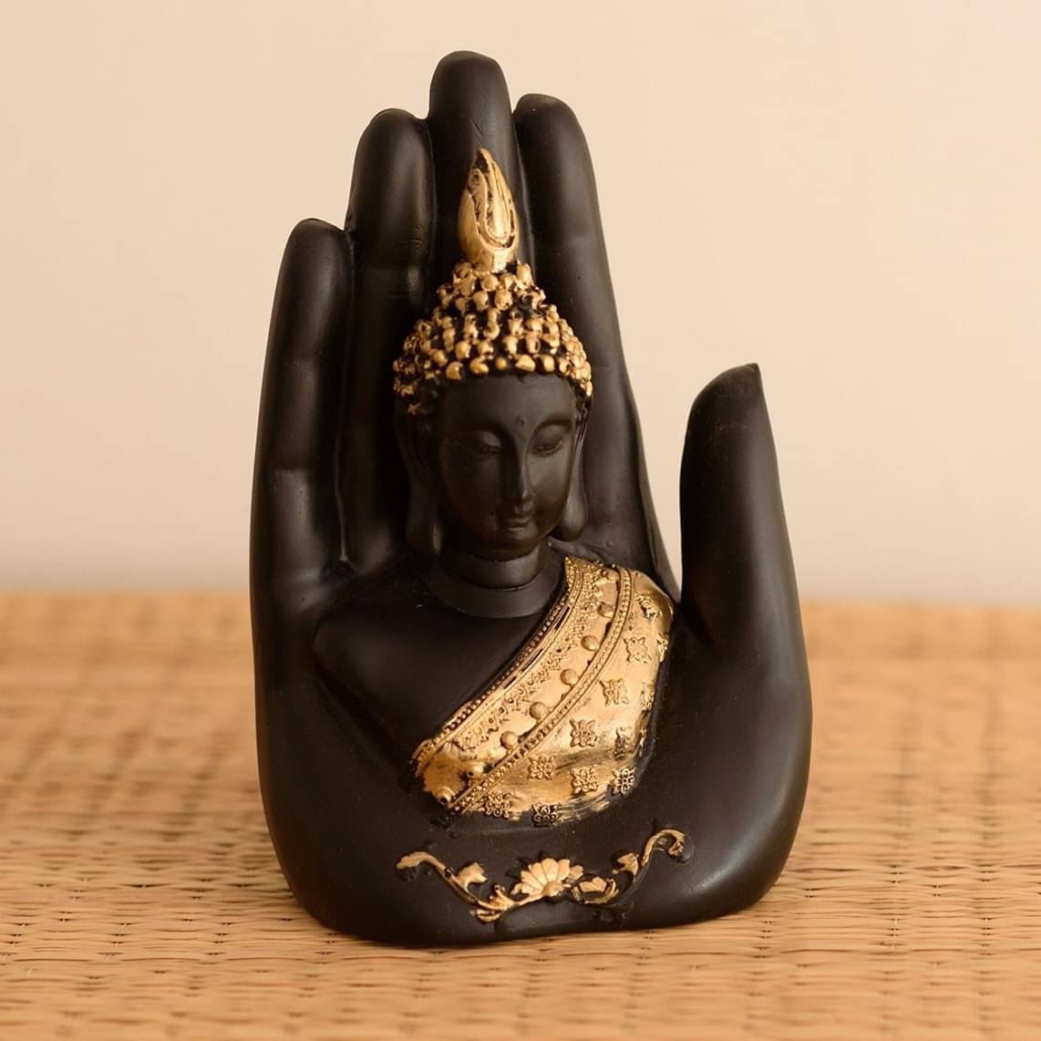 eCraftIndia Black & Gold-Toned Handcrafted Buddha Showpiece eCraftIndia Black & Gold-Toned Handcrafted Buddha Showpiece