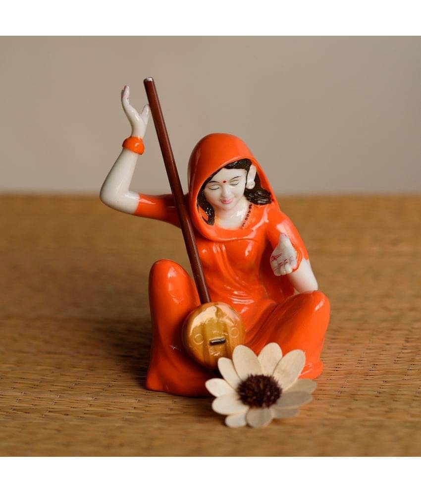 eCraftIndia Orange Meerabai Showpiece eCraftIndia Orange Meerabai Showpiece