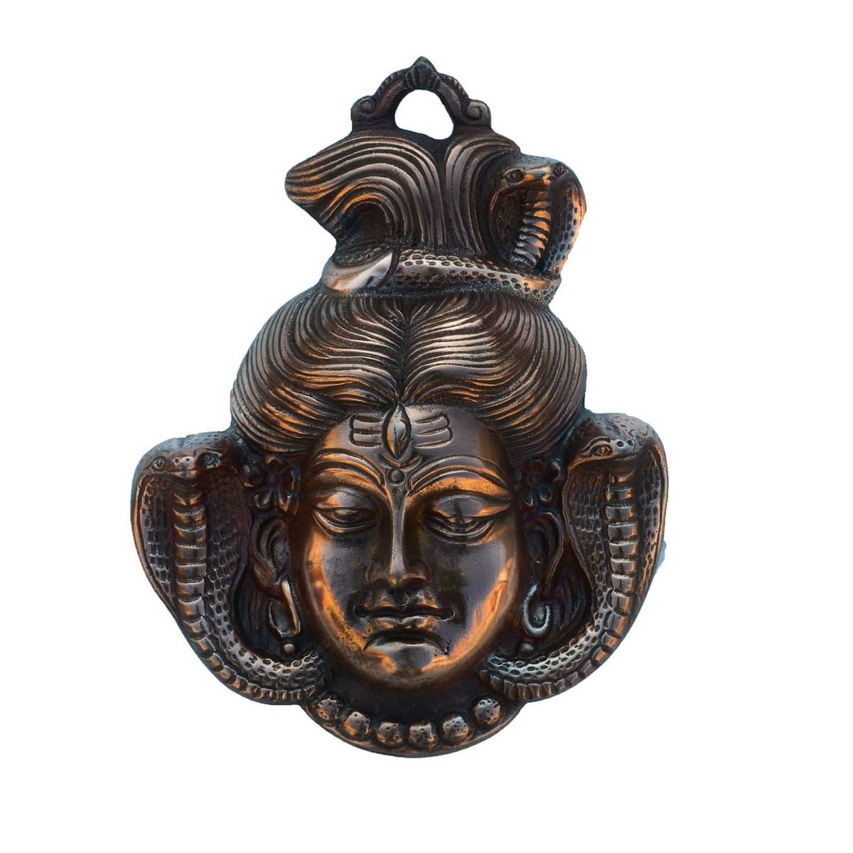 eCraftIndia Copper-Toned Metal Lord Shiva Idol Wall Hanging     			eCraftIndia Copper-Toned Metal Lord Shiva Idol Wall Hanging