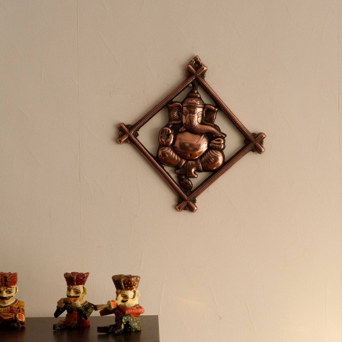 eCraftIndia Copper-Toned Metal Lord Ganesh Idol Wall Hanging eCraftIndia Copper-Toned Metal Lord Ganesh Idol Wall Hanging