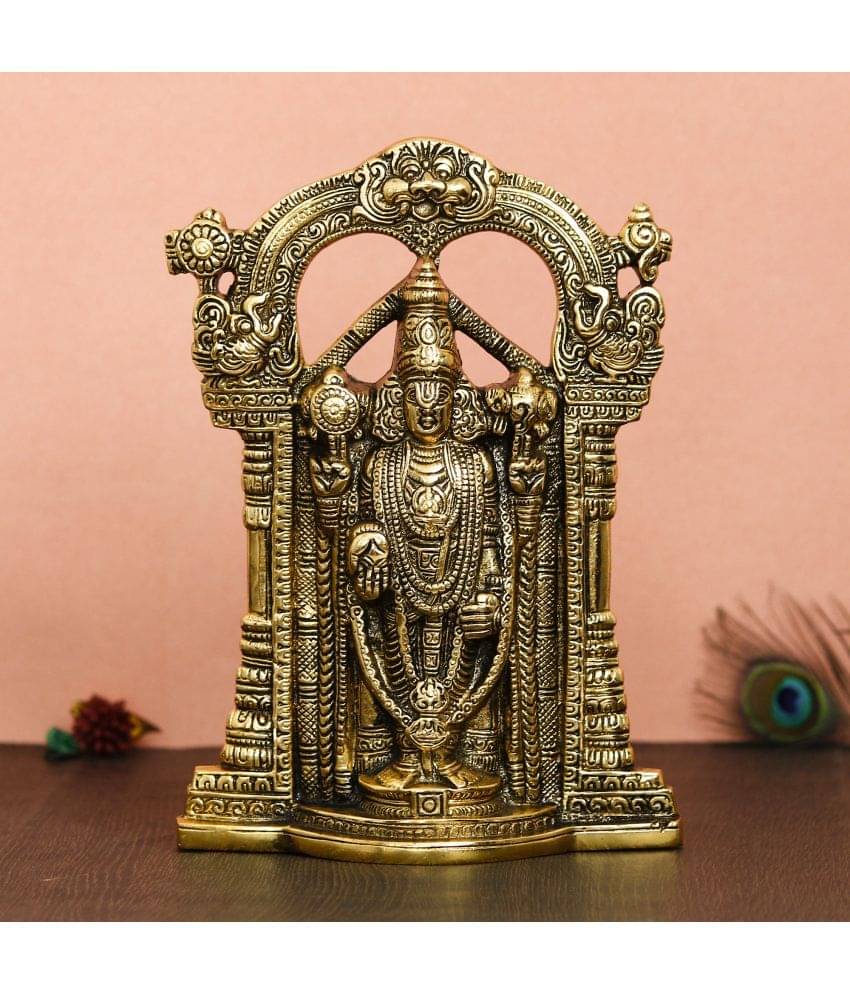 eCraftIndia Gold-Toned Handcrafted Lord Balaji Idol Decorative Showpiece eCraftIndia Gold-Toned Handcrafted Lord Balaji Idol Decorative Showpiece
