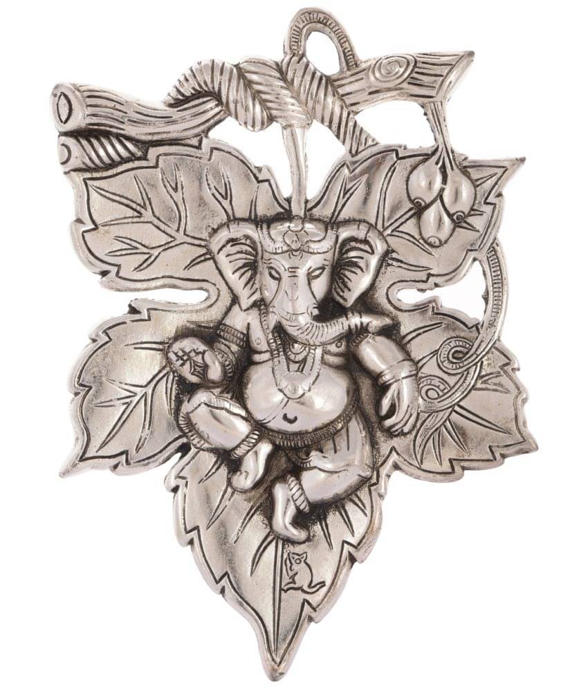 eCraftIndia Silver-Toned Metal Wall Hanging Lord Ganesha     			eCraftIndia Silver-Toned Metal Wall Hanging Lord Ganesha