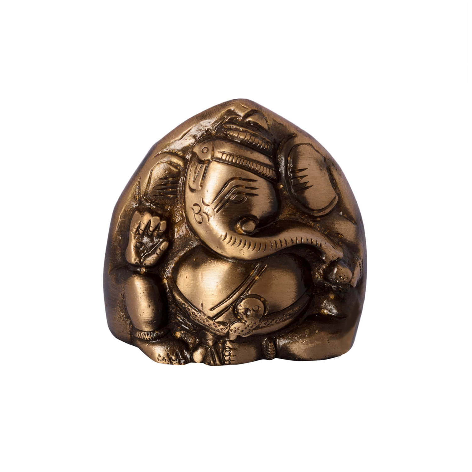 eCraftIndia Gold-Toned Handcrafted Brass Antique Finish Two-Faced Lord Ganesha eCraftIndia Gold-Toned Handcrafted Brass Antique Finish Two-Faced Lord Ganesha