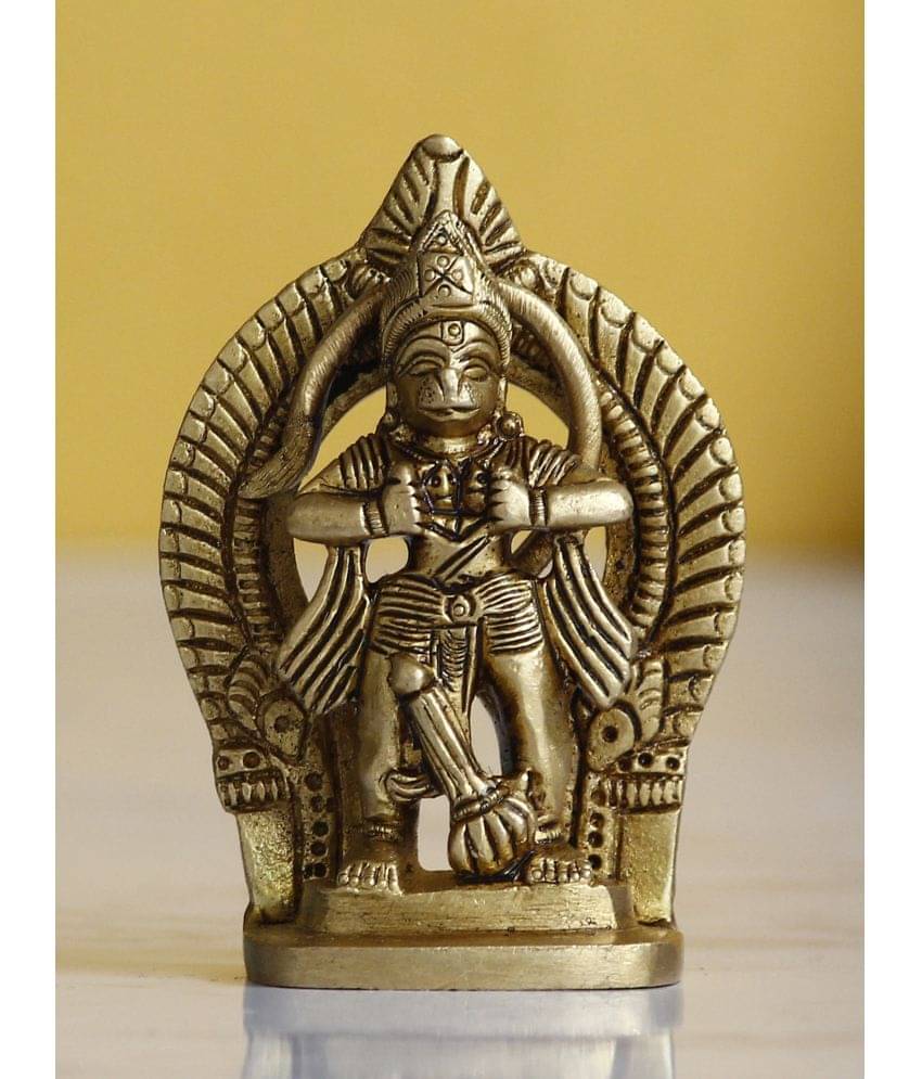     			eCraftIndia Gold-Toned Handcrafted Lord Hanuman Opening His Heart Figurine Showpiece