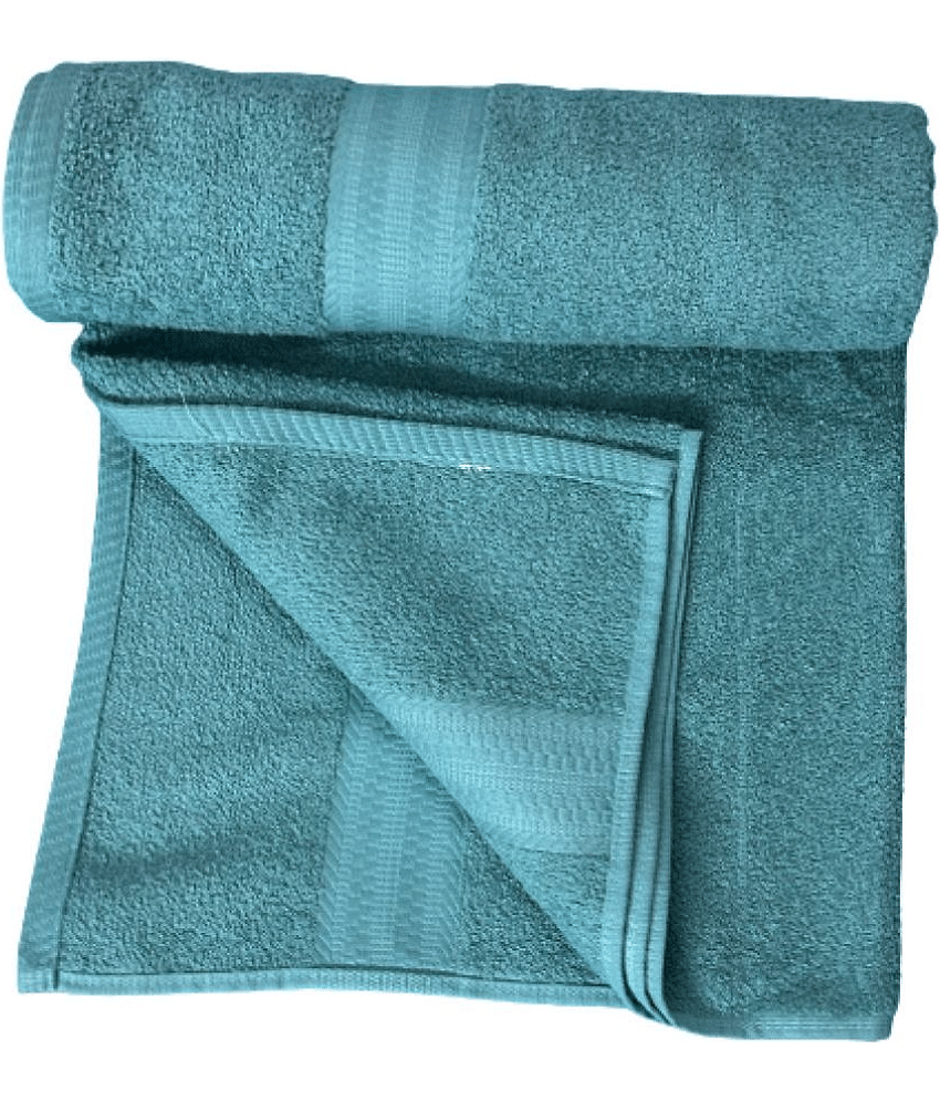 Finesse Decor Cotton Self Design 500 -GSM Bath Towel ( Pack of 1 ) - Sea Green