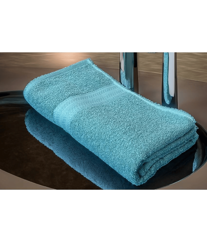 Finesse Decor Cotton Self Design 500 -GSM Bath Towel ( Pack of 1 ) - Sea Green