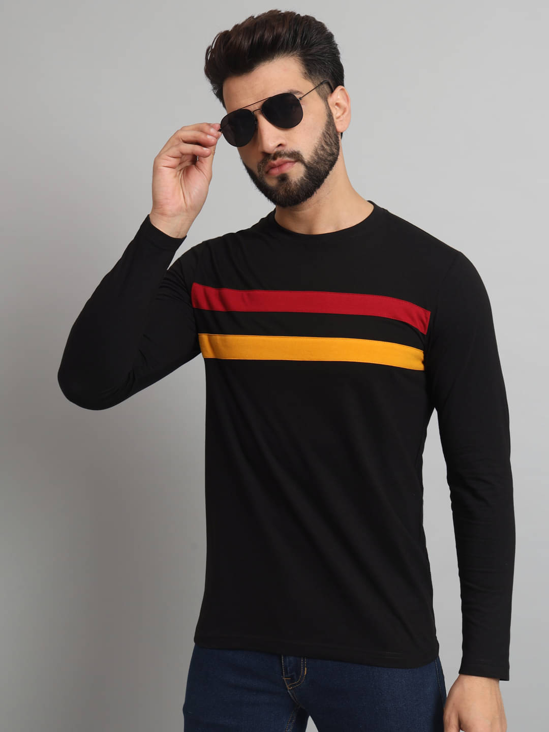 ZEBULUN Pack of 1 Cotton Blend Regular Fit Men's T-Shirt ( Black ) ZEBULUN Pack of 1 Cotton Blend Regular Fit Men's T-Shirt ( Black )