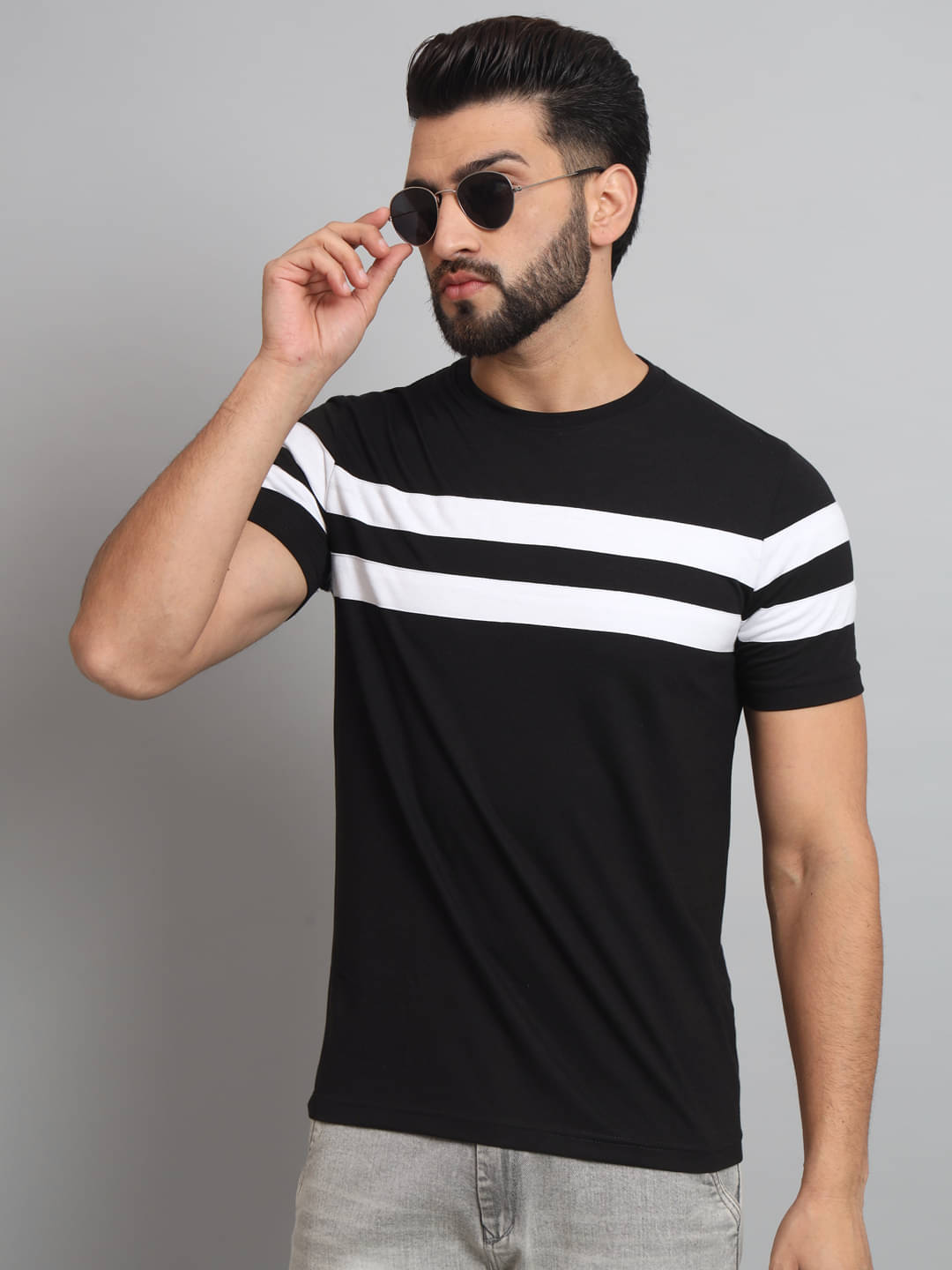 ZEBULUN Pack of 1 Cotton Blend Regular Fit Men's T-Shirt ( Dark Grey ) ZEBULUN Pack of 1 Cotton Blend Regular Fit Men's T-Shirt ( Dark Grey )