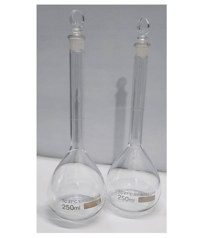     			BOROSILICATE GLASS VOLUMETRIC FLASK  250ml (pack of 2pc)