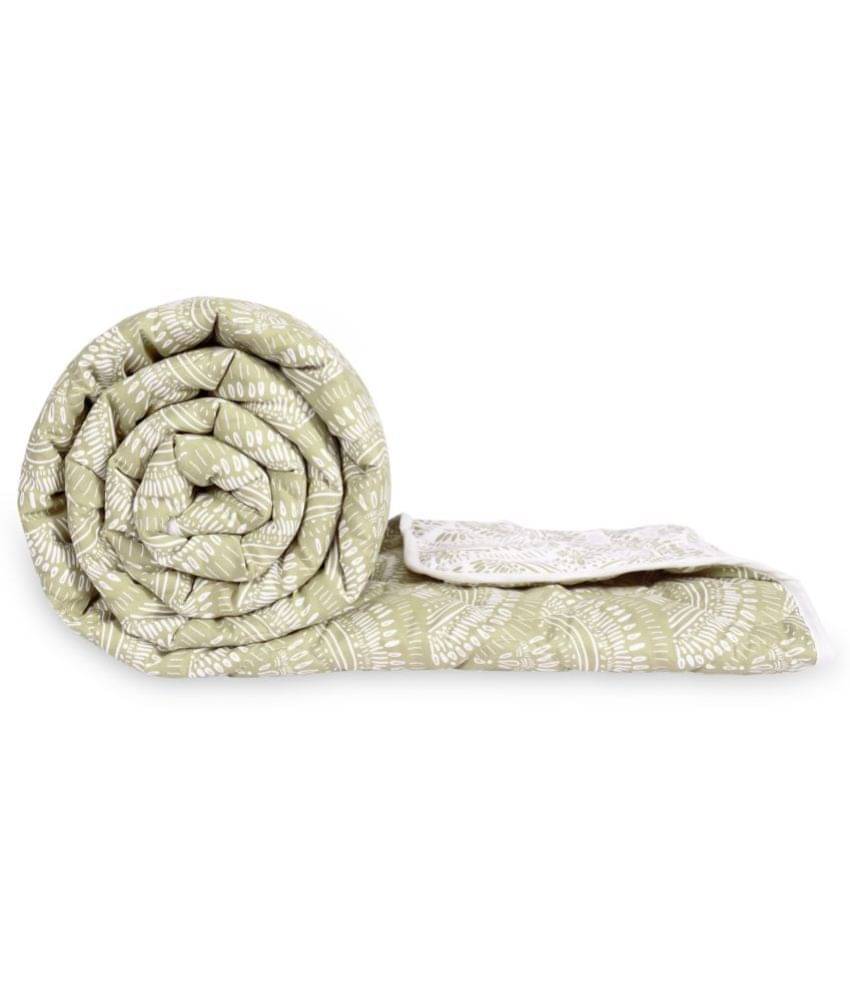     			DIVINE CASA Microfiber Abstract Single Comforter ( 230 x 140 ) Pack of 1 - Beige