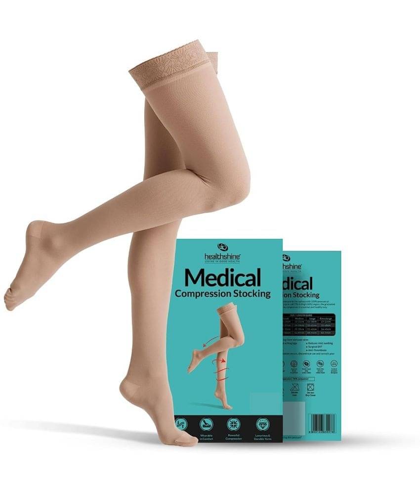 HealthShine Medical Compression Stocking Thigh Length For Men& Women XS Knee Support (Beige)     			HealthShine Medical Compression Stocking Thigh Length For Men& Women XS Knee Support (Beige)